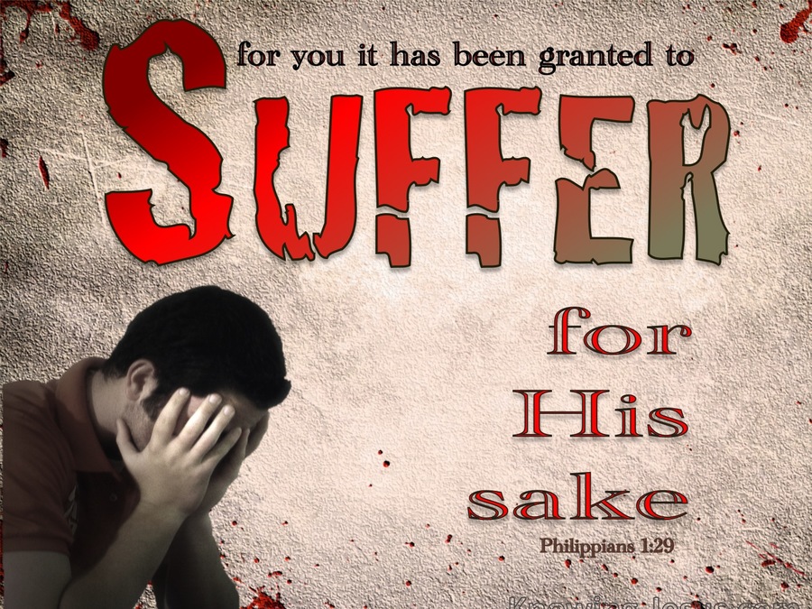 Philippians 1:29 For You It Is Granted To Suffer For Him (red)